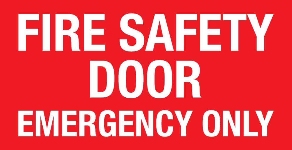Fire Safety Door Emergency Only Small Sign - New Signs