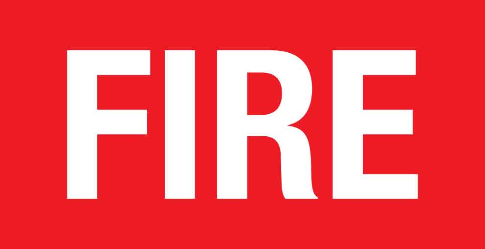 Fire Small Sign - New Signs