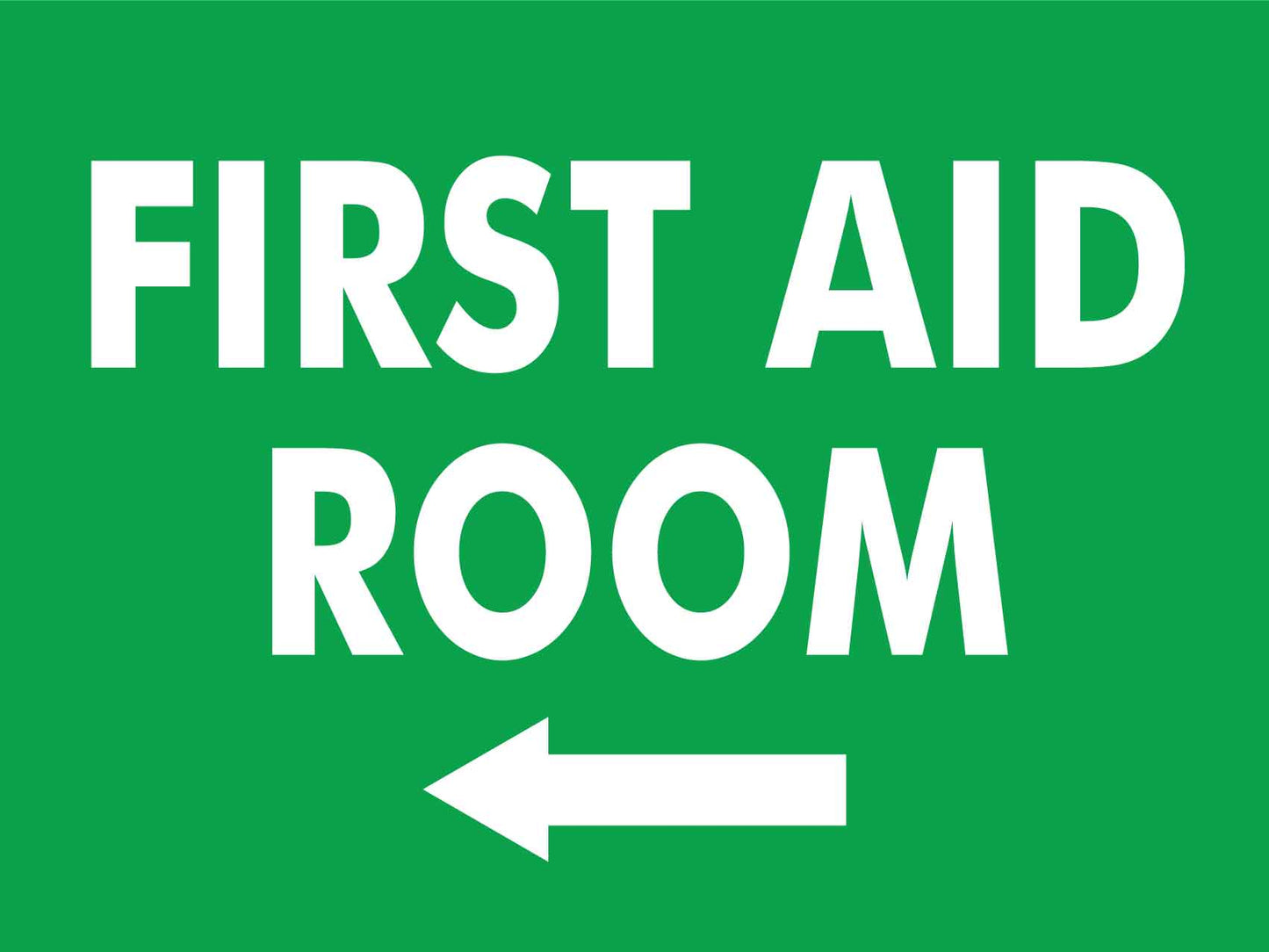 First Aid Room (Arrow Left) Sign - New Signs