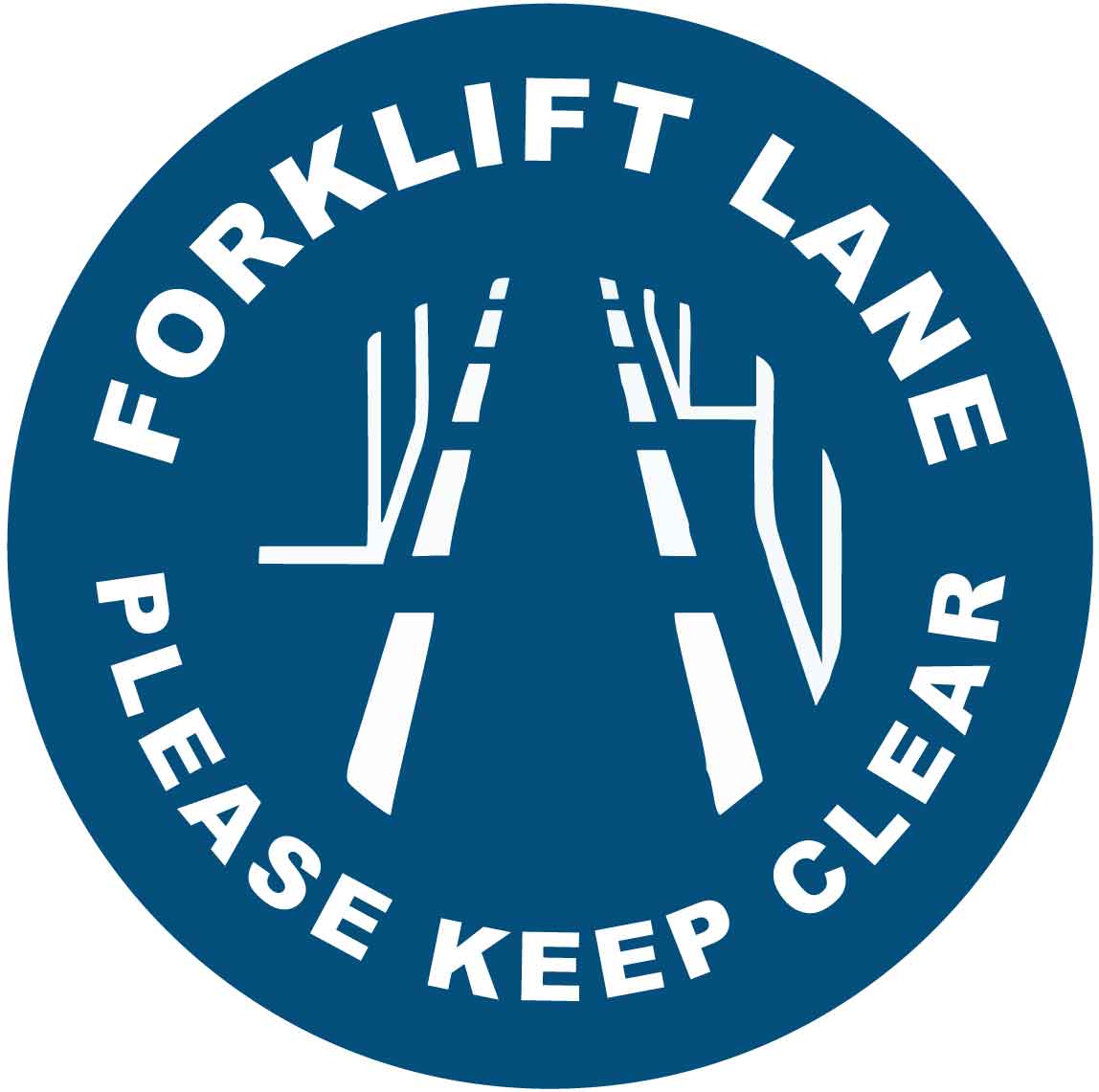 Forklift Lane Please Keep Clear Decal - New Signs