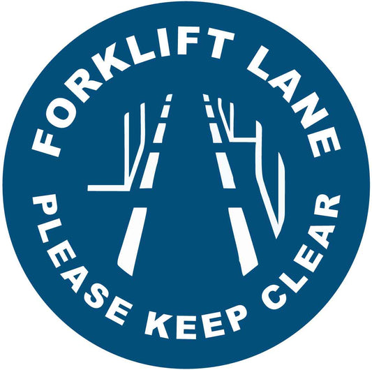 Forklift Lane Please Keep Clear Decal - New Signs