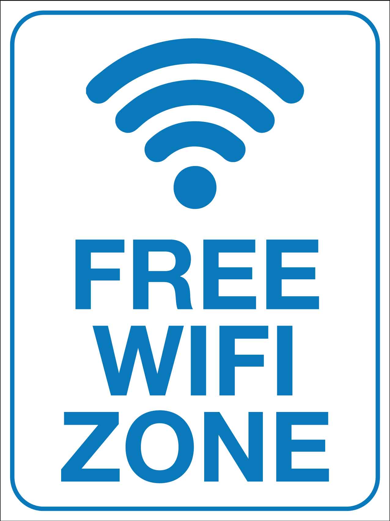 Free Wifi Zone Sign - New Signs