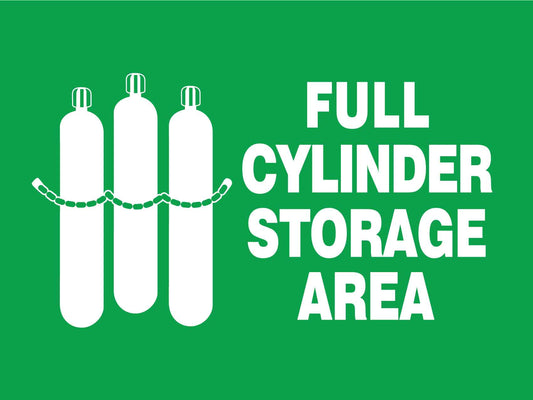 Full Cylinder Storage Area Sign - New Signs