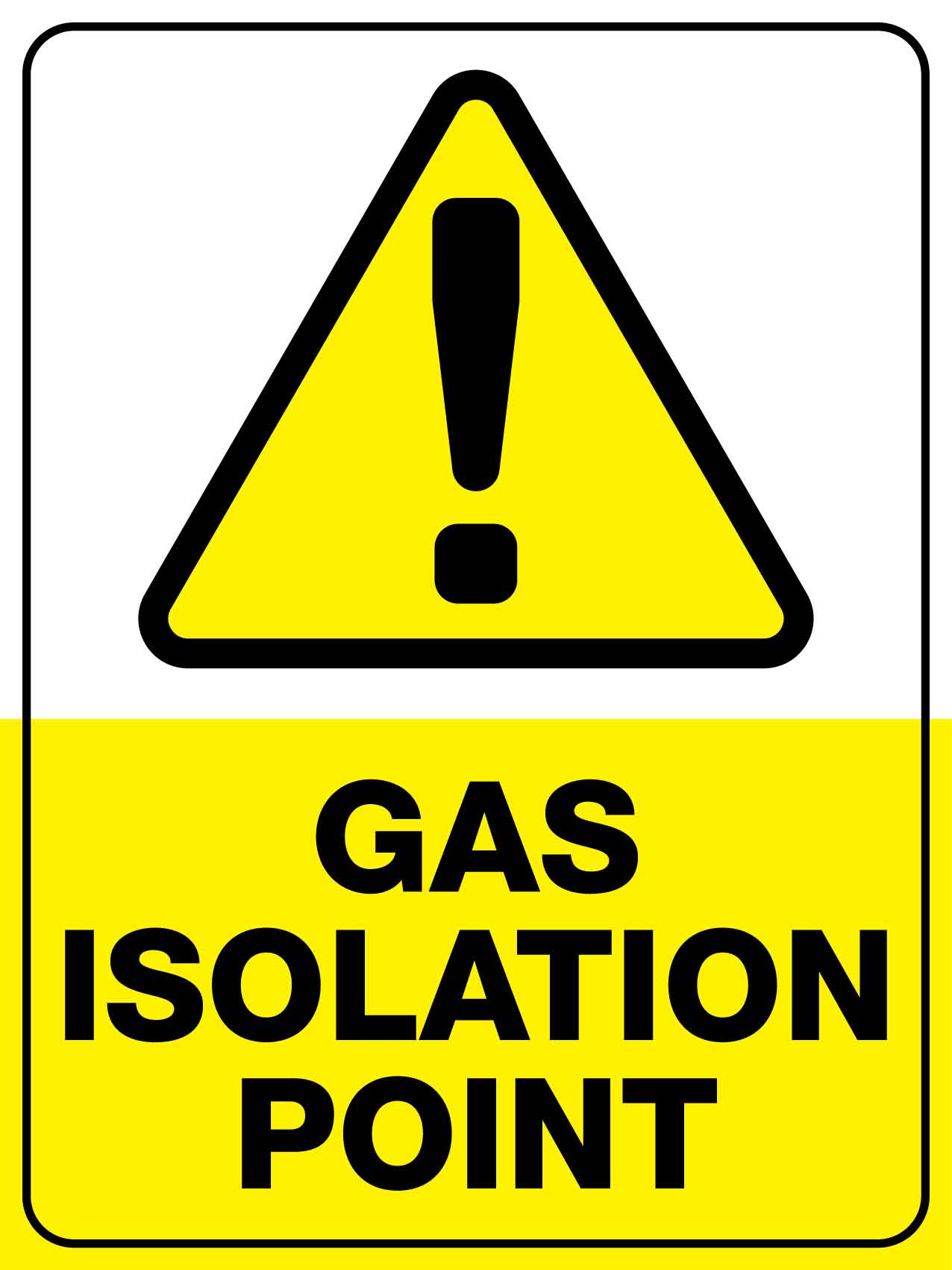 Gas Isolation Point Sign – New Signs