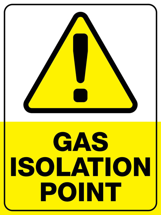 Gas Isolation Point Sign - New Signs