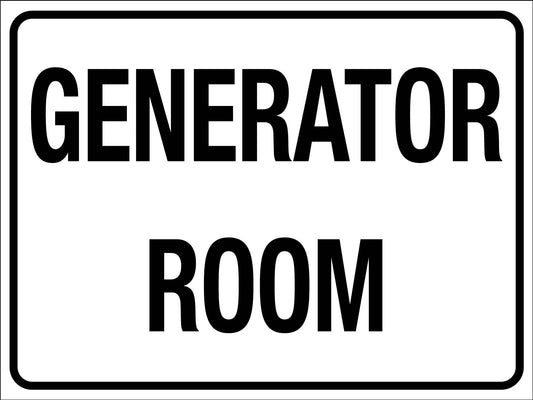 Generator Room Sign - New Signs