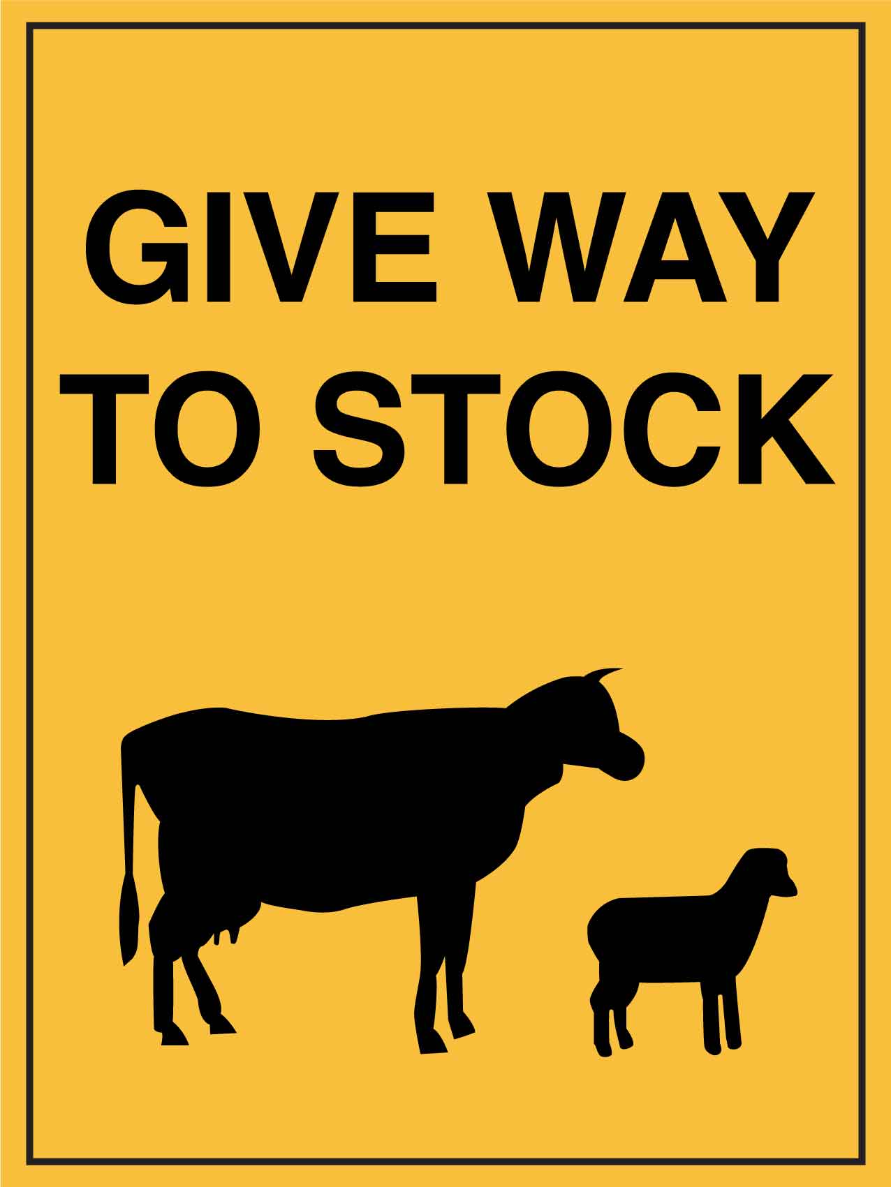 Give Way To Stock Sign - New Signs