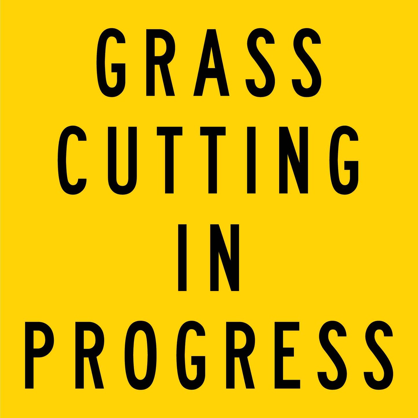 Grass Cutting in Progress Multi Message Traffic Sign - New Signs