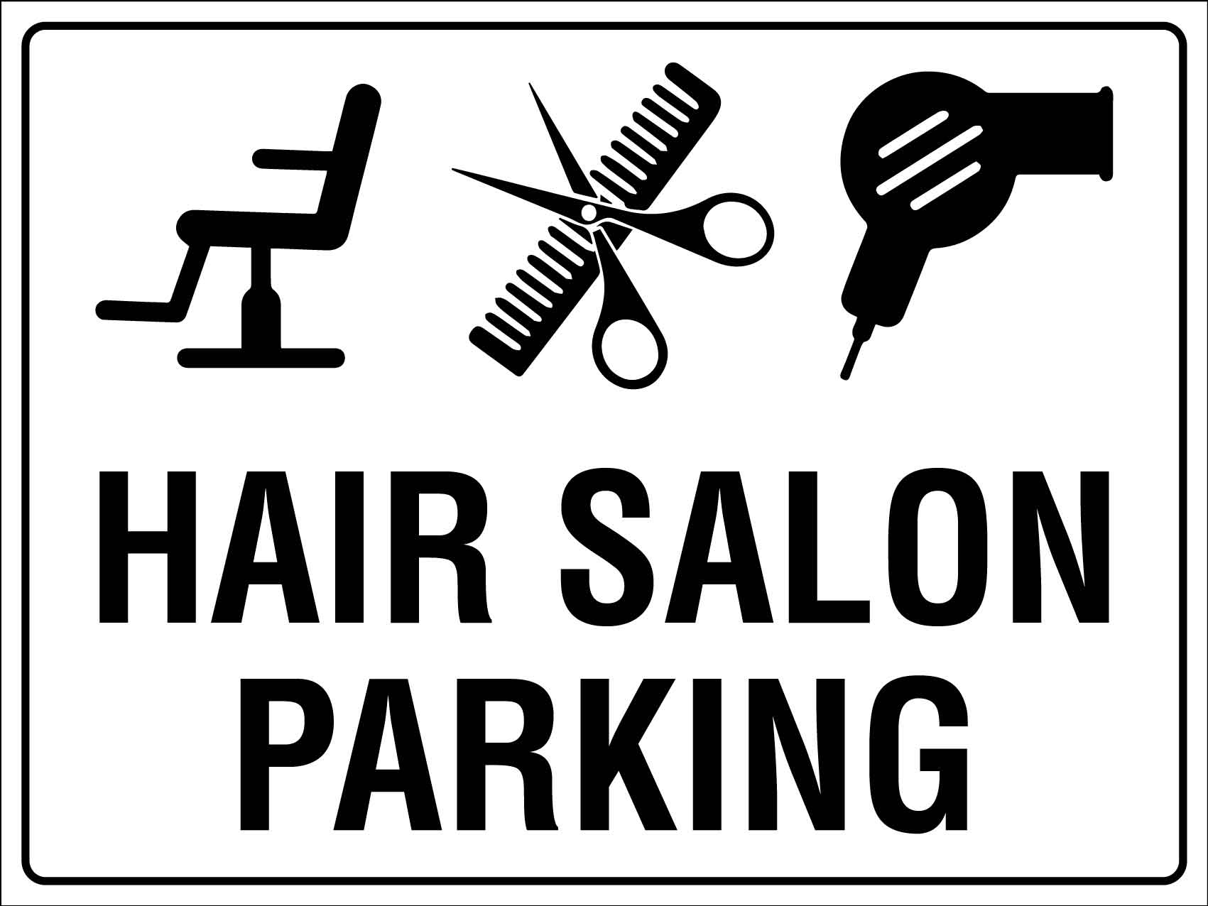 Hair Salon Parking Sign - New Signs