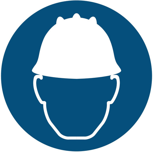 Hard Hat Symbol Decal - New Signs