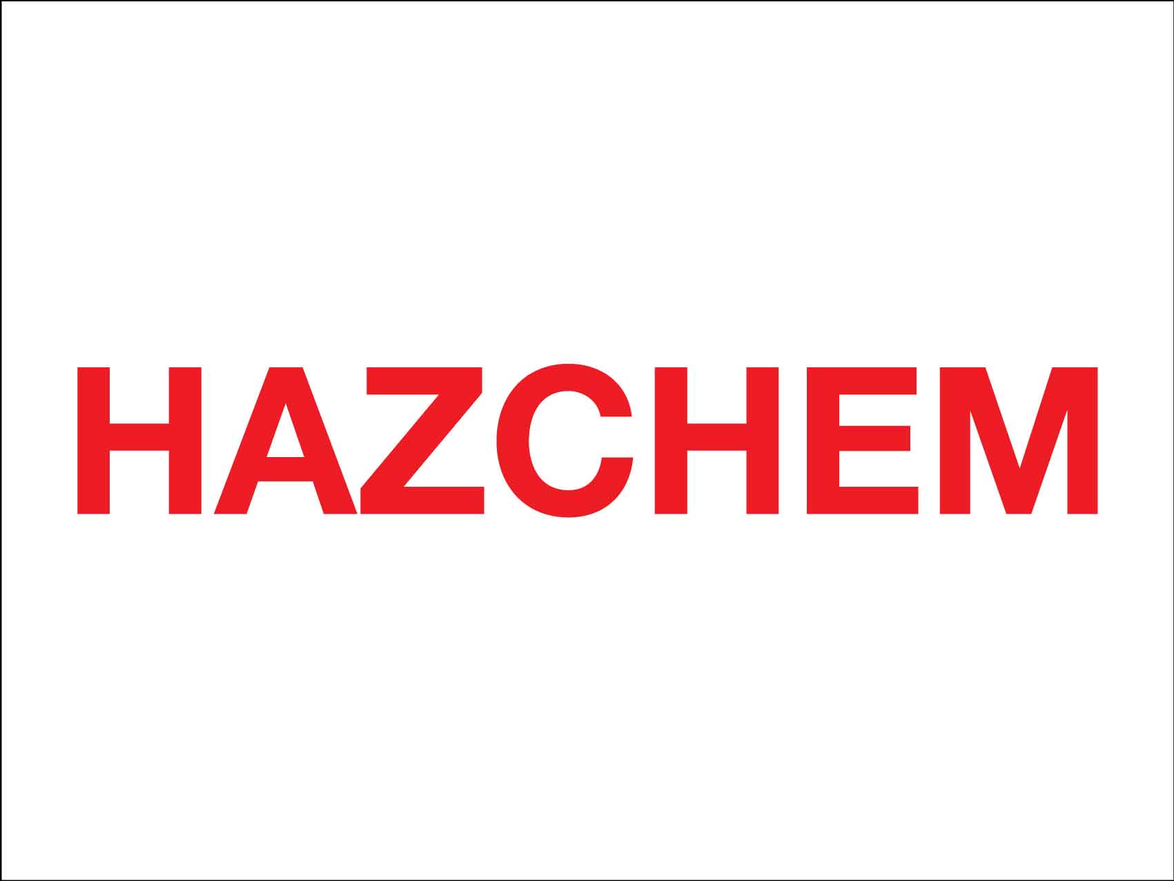 Hazchem Sign - New Signs