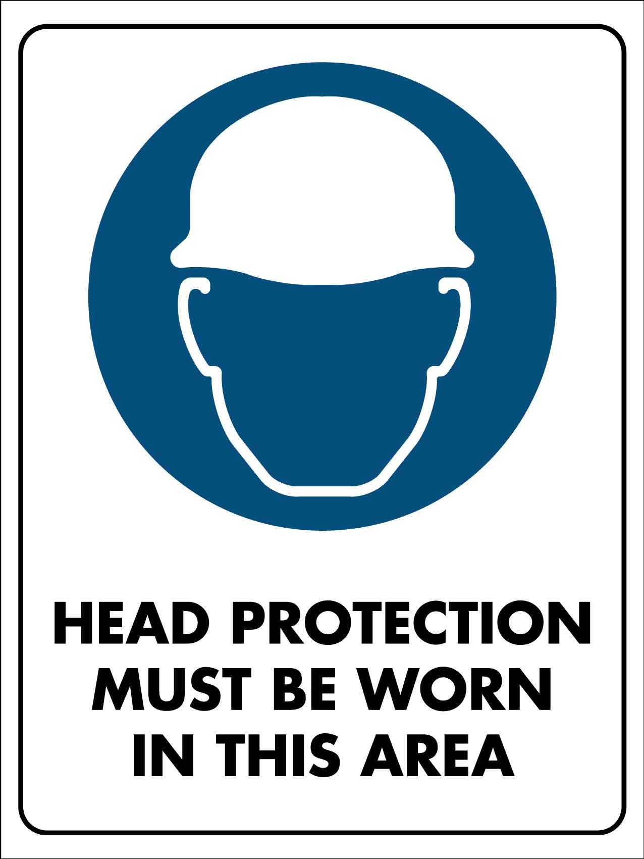 Head Protection Area Safety Sign – New Signs