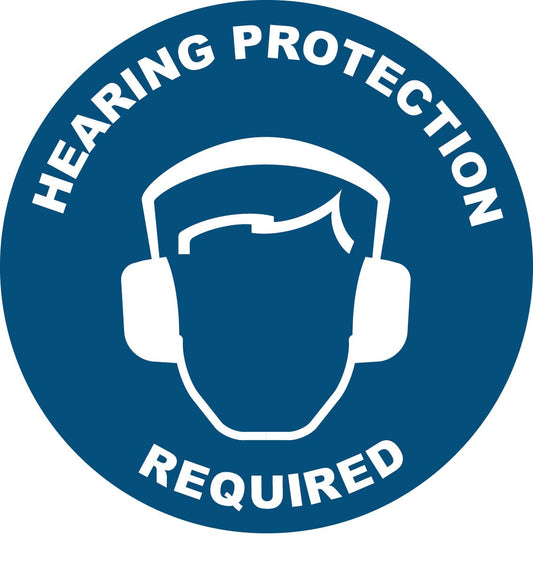 Hearing Protection Required Decal - New Signs