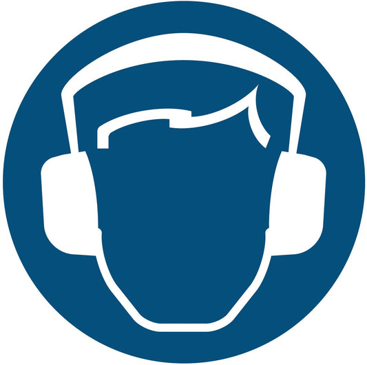 Hearing Protection Symbol Decal - New Signs