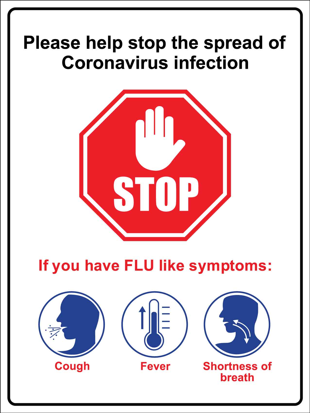 Help Stop The Spread Sign - New Signs