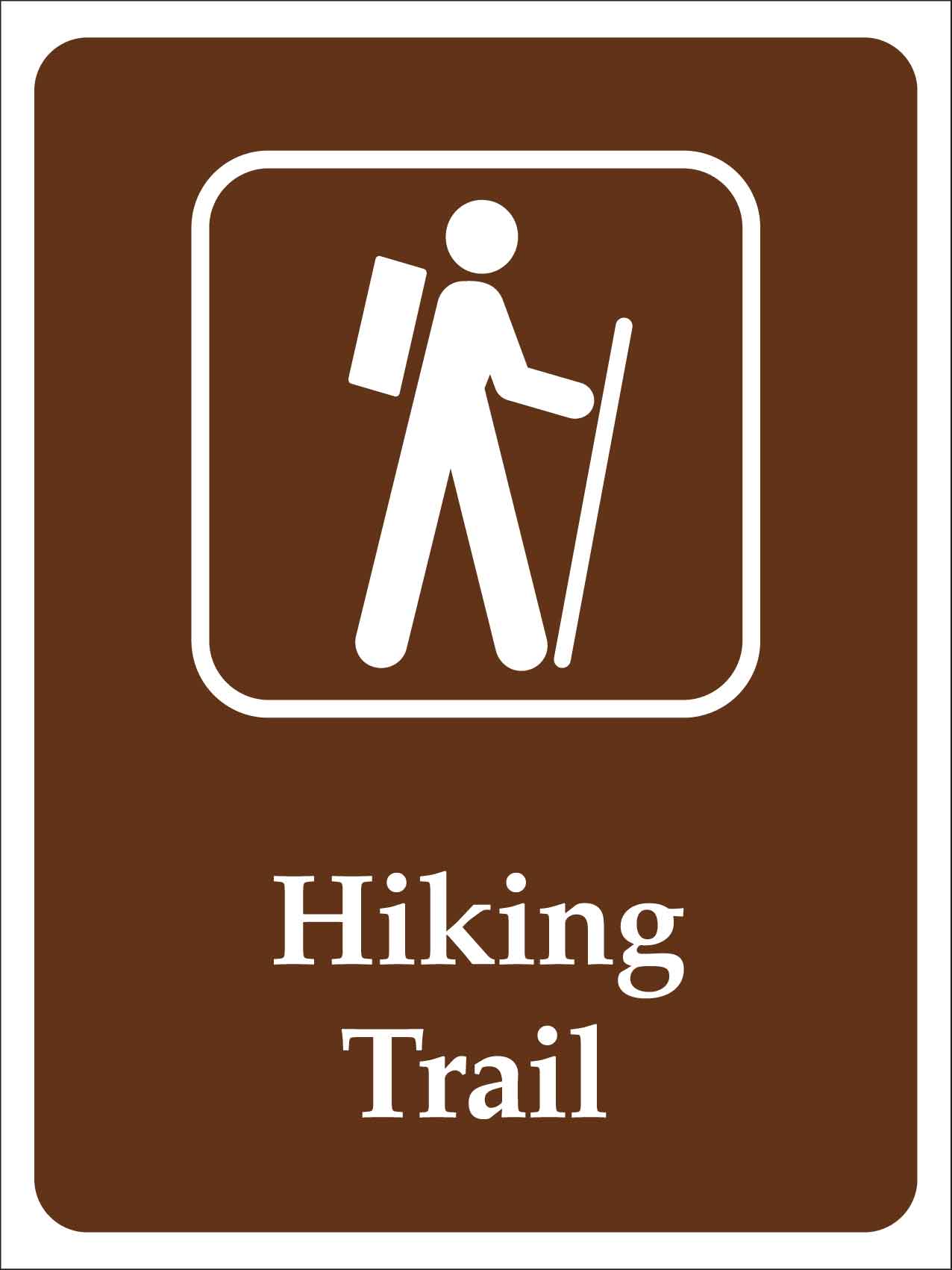 Hiking Trail Campground Sign - New Signs