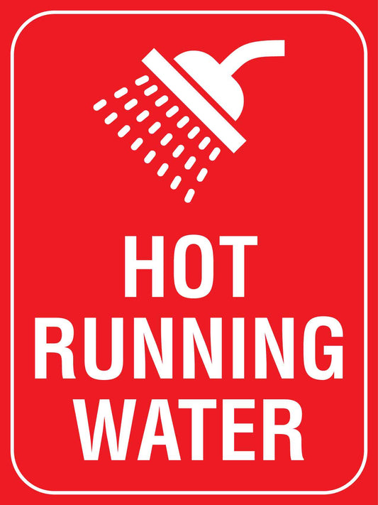 Hot Running Water Sign - New Signs