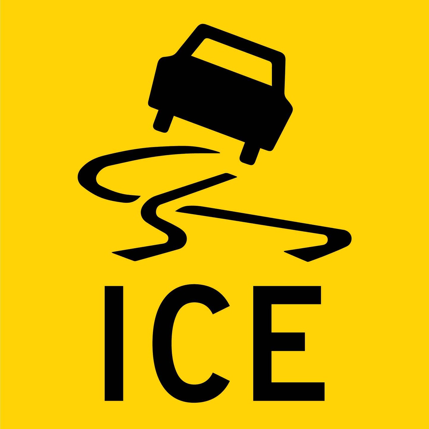 Ice On Road Multi Message Traffic Sign - New Signs