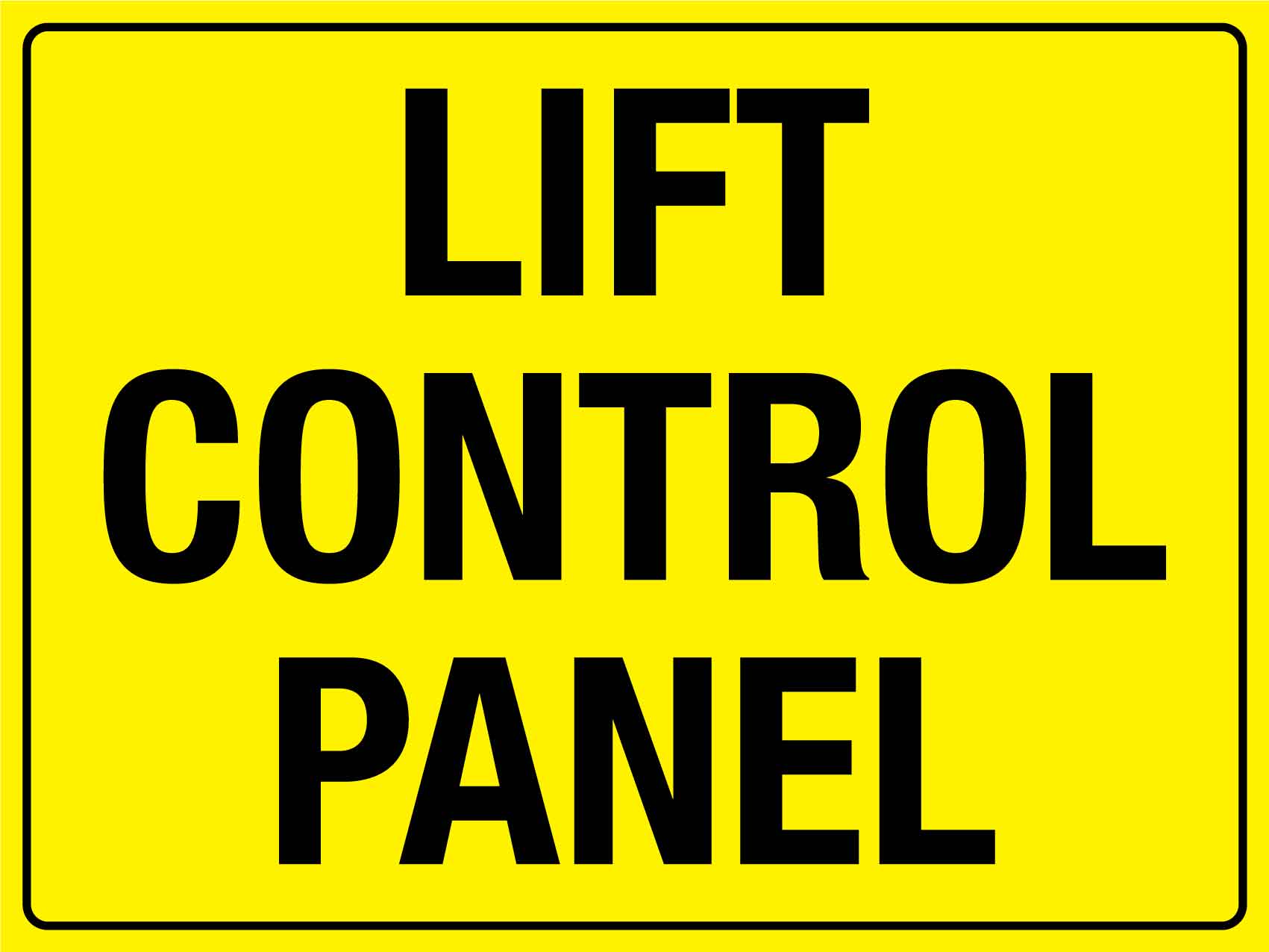 Lift Control Panel Sign - New Signs