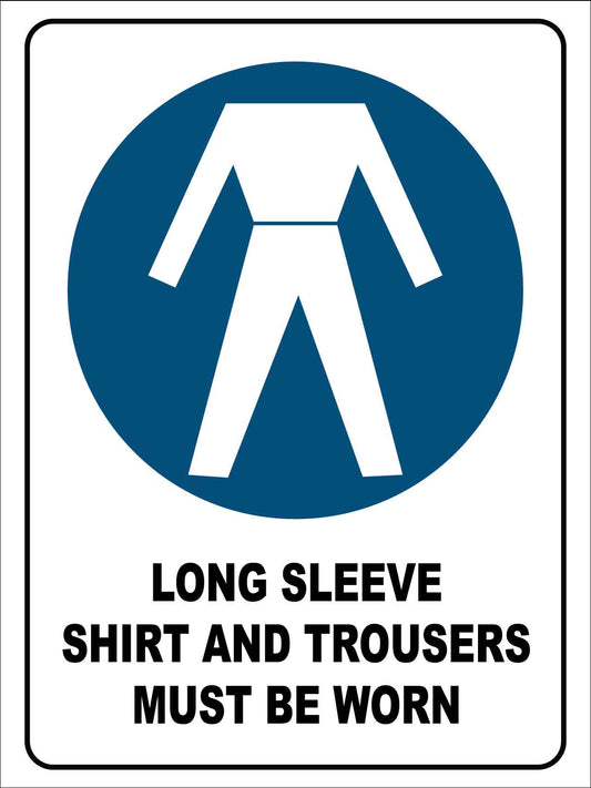 Long Sleeve Shirt And Trousers Sign - New Signs