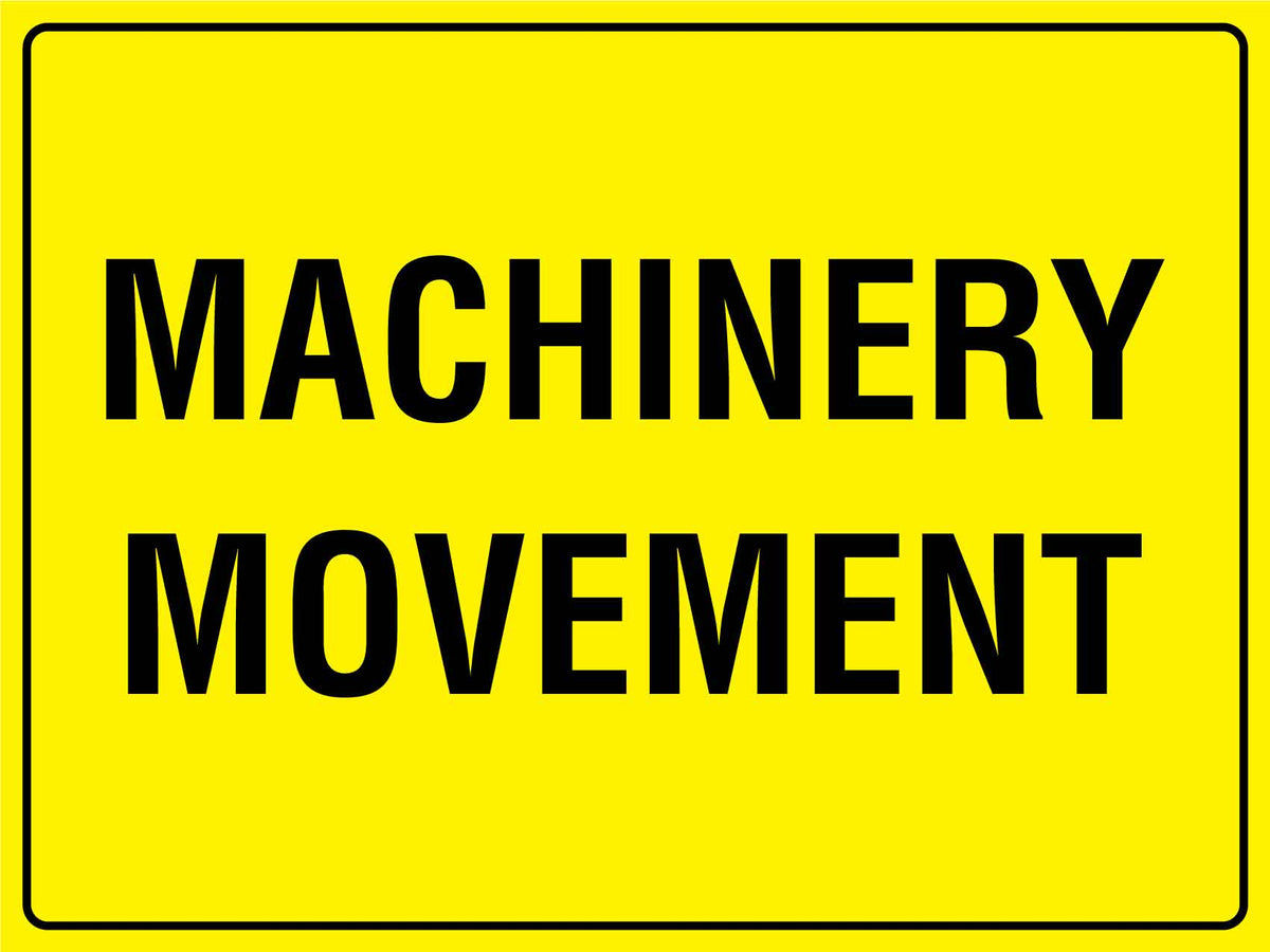 Machine Rate Production Sign Machinery Movement Sign โ New Signs
