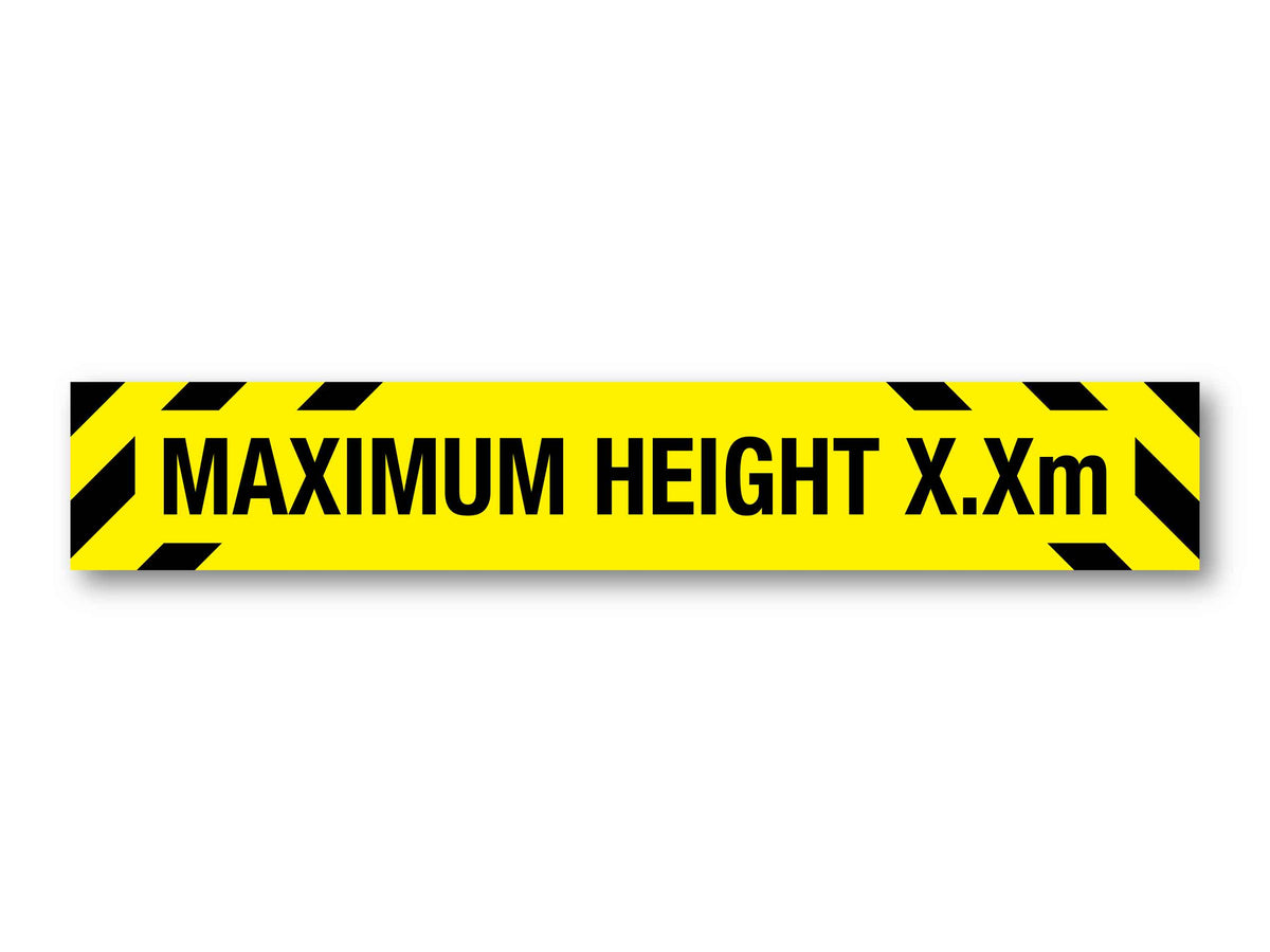 Editable Max Height Sign Maximum Height Sign – New Signs