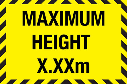 Maximum Height Sign - New Signs