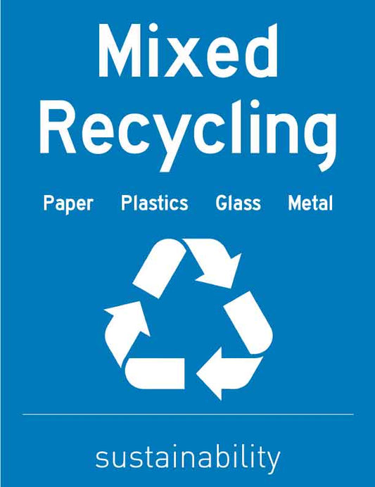 Mixed Recycling Sign - New Signs