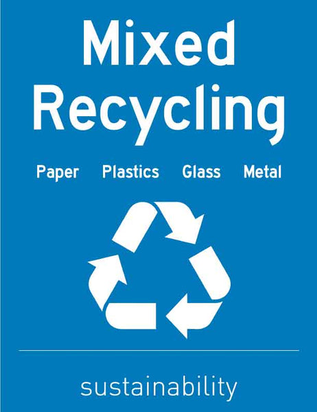 Printable Mixed Recycling Sign