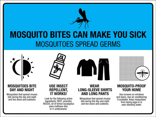 Mosquito Bites Can Make You Sick Sign - New Signs