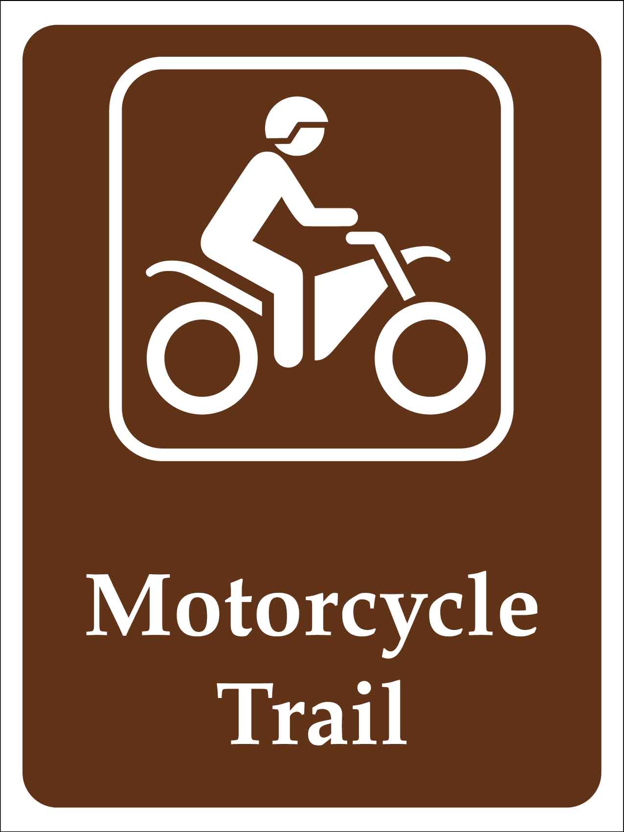 Motorcycle Trail Campground Sign - New Signs