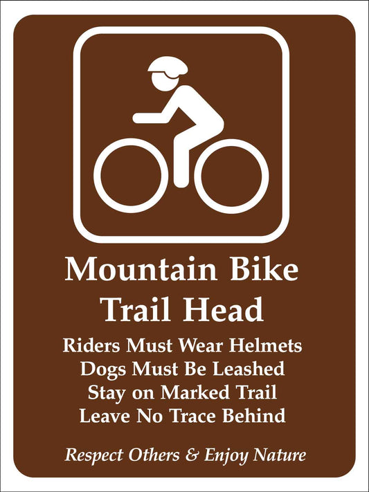 Mountain Bike Trail Head Campground Sign - New Signs