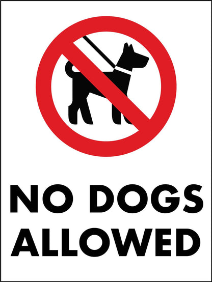 No Dogs Allowed Sign - New Signs