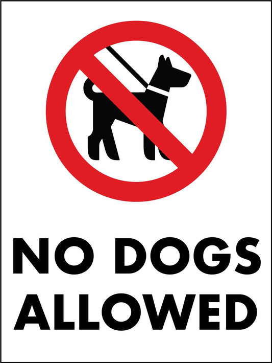 No Dogs Allowed Sign - New Signs