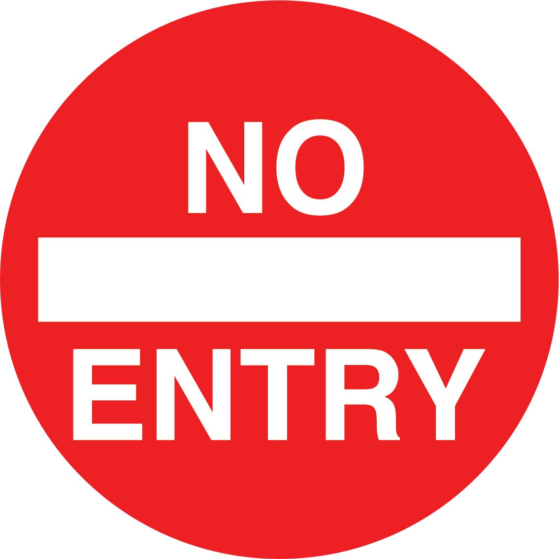 No Entry Decal - New Signs