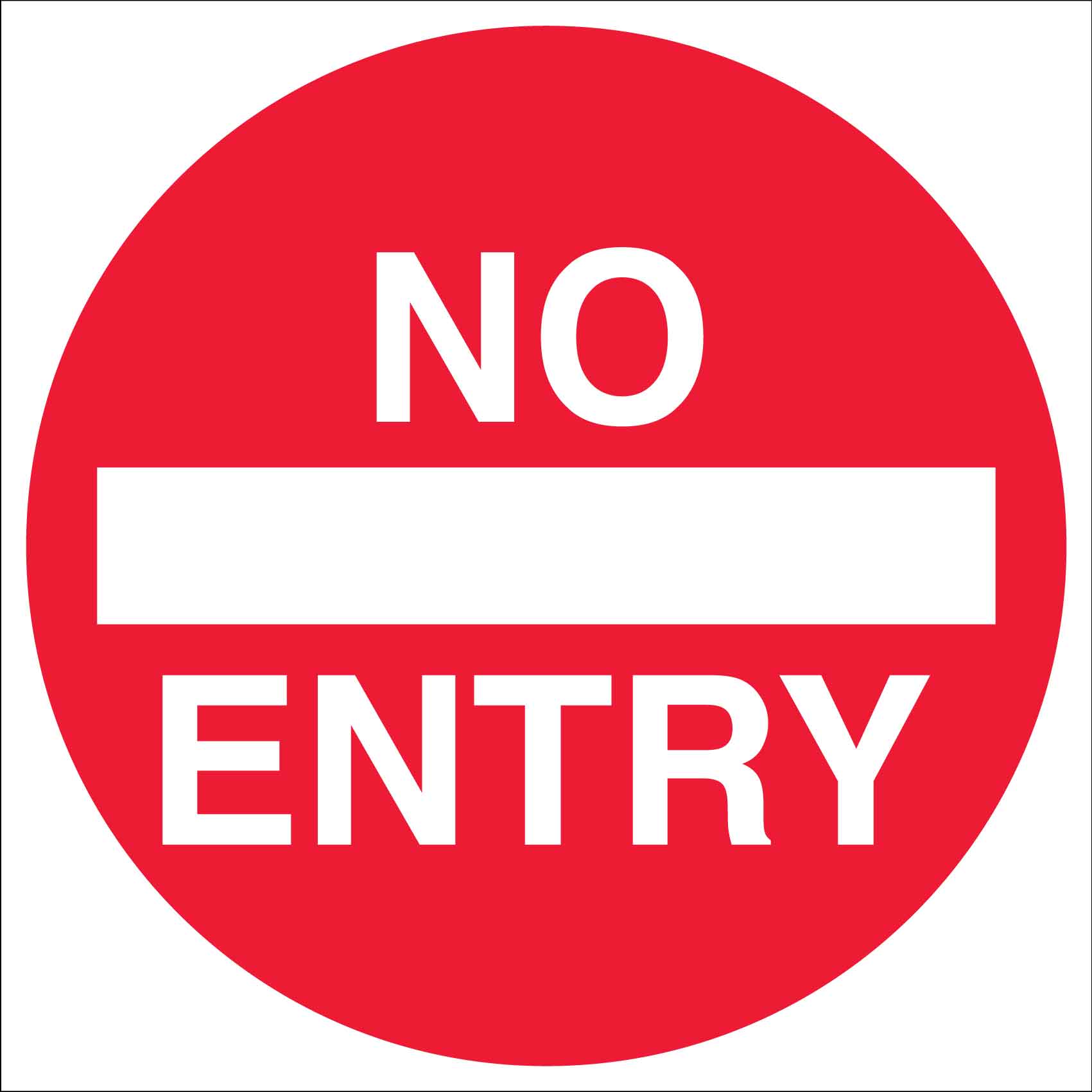No Entry Multi Message Traffic Sign - New Signs