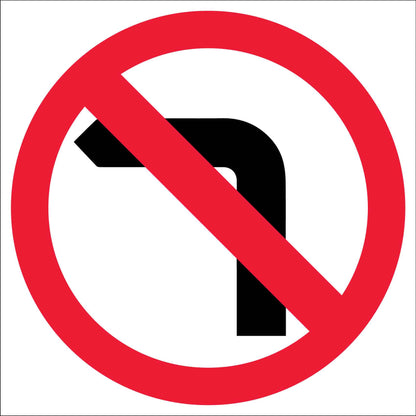 No Left Turn Multi Message Traffic Sign - New Signs