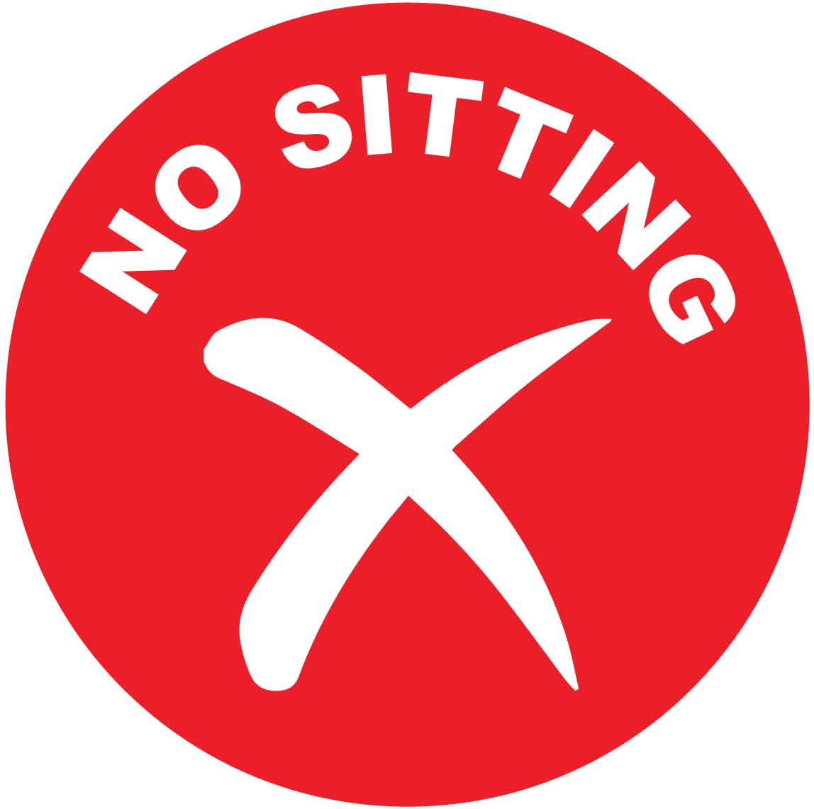 No Sitting Decal - New Signs