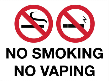 No Smoking No Vaping Sign - New Signs