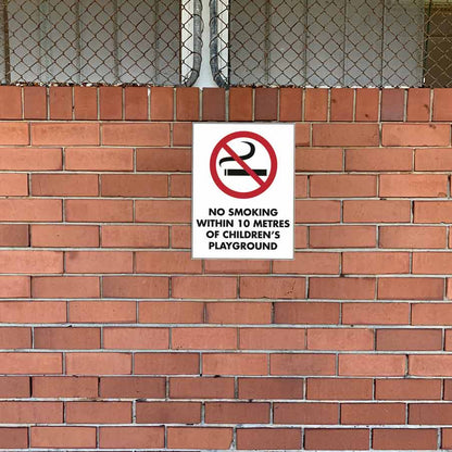 No Smoking Within 10 Metres Of Children's Playground Sign - New Signs