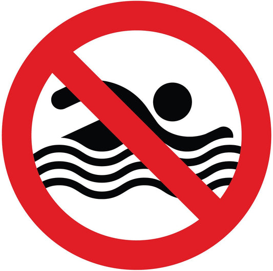 No Swimming Decal - New Signs