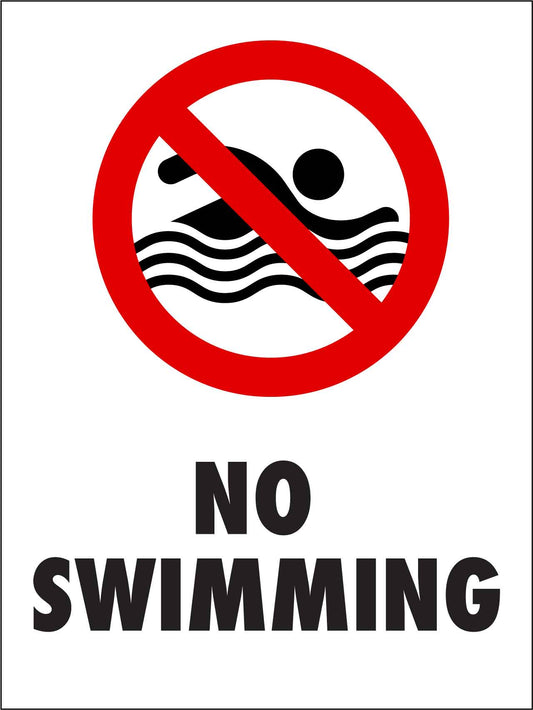 No Swimming Sign - New Signs