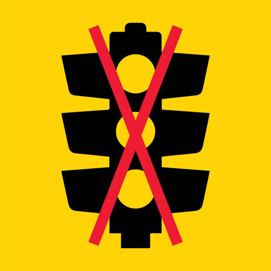 No Traffic Lights Symbol Multi Message Traffic Sign - New Signs