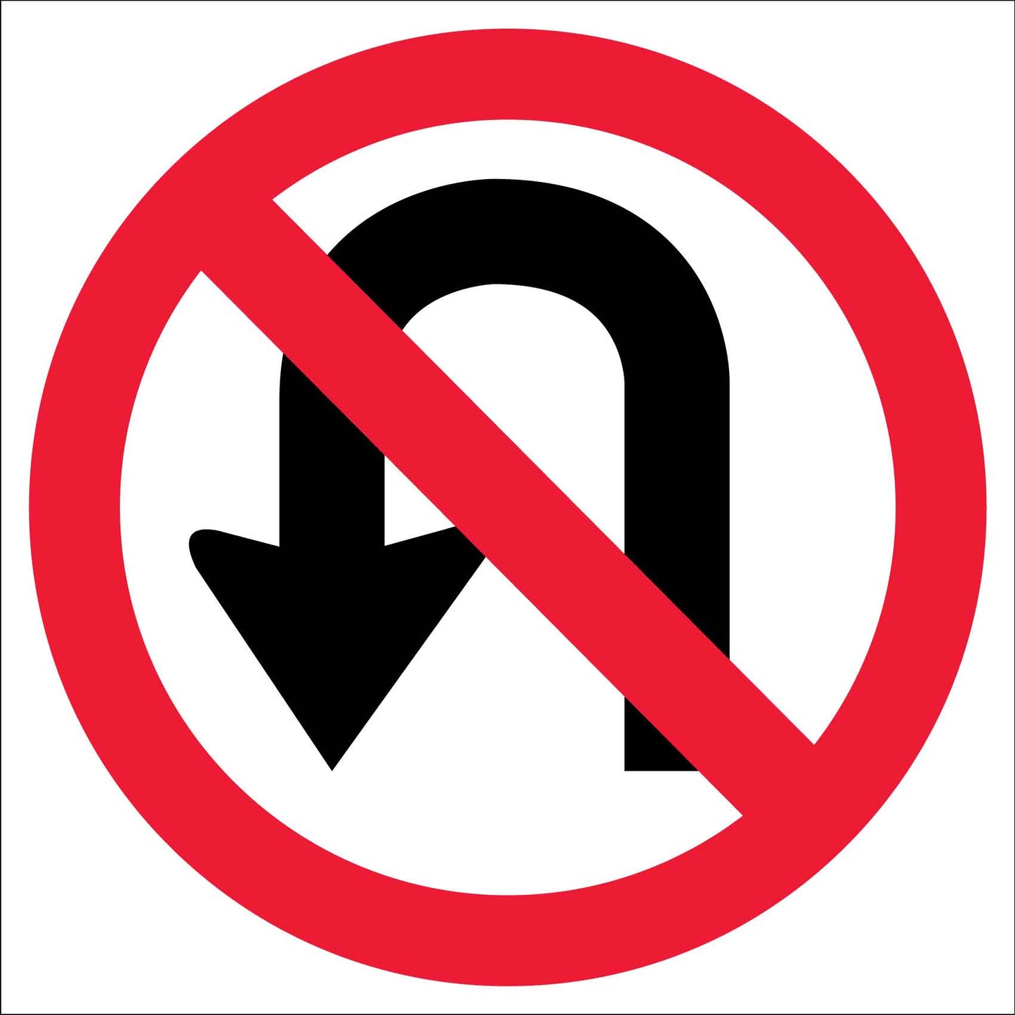 No U Turn Multi Message Traffic Sign - New Signs