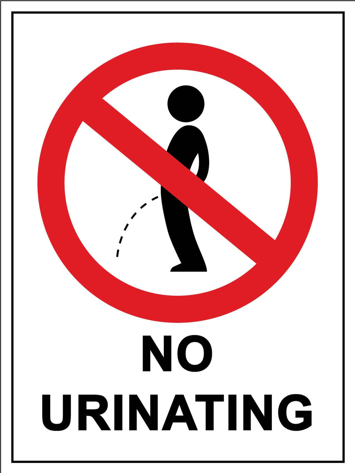 Civilized Urinating Sign No Urinating Sign – New Signs
