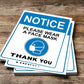 Notice Please Wear A Face Mask Thank You Sign - New Signs