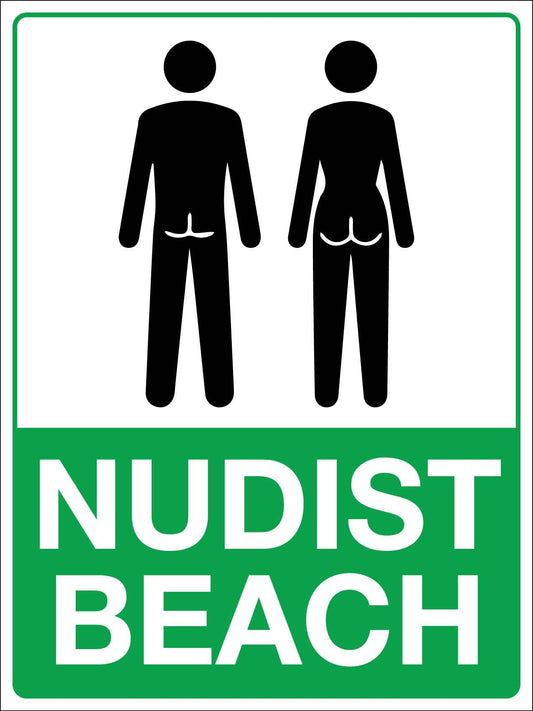 Nudist Beach Sign - New Signs