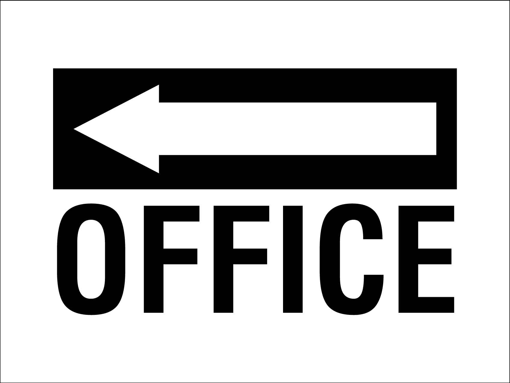 Office (Arrow Left) Sign - New Signs