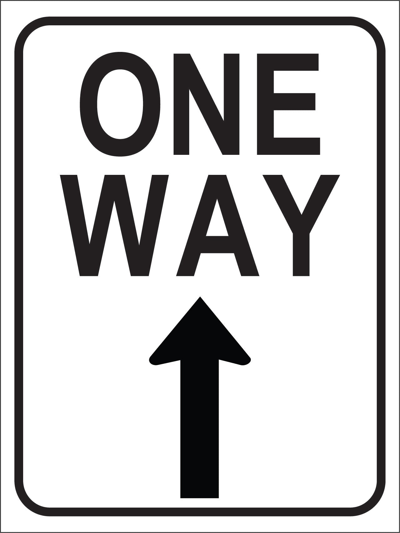 One Way Arrow Up Sign - New Signs