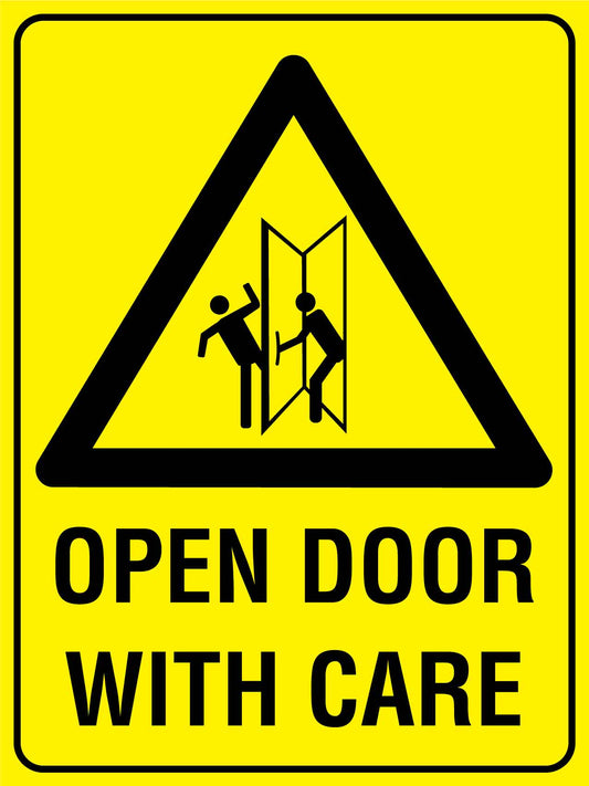Open Door With Care Sign - New Signs